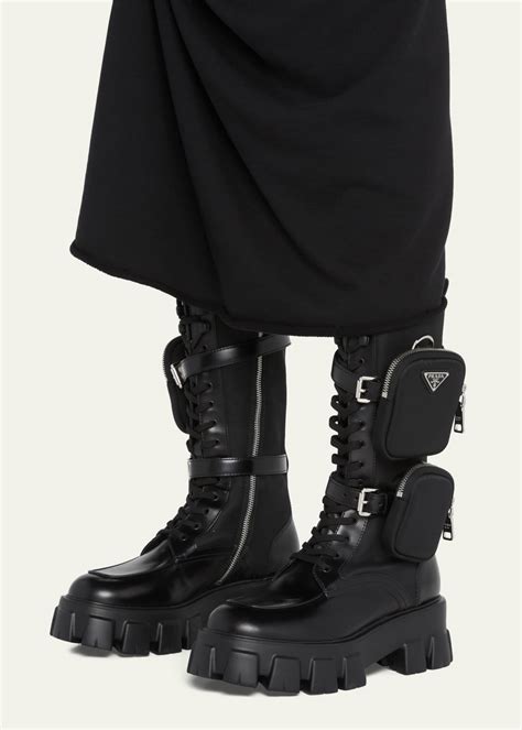 prada boots sale uk|Prada combat boots with pouches.